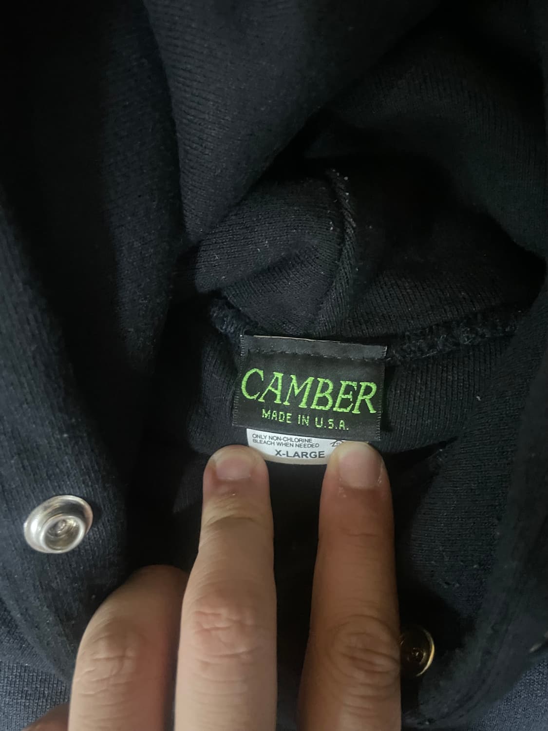 캠버 camber 더블페이스 후드 블랙 xl 상품이미지2