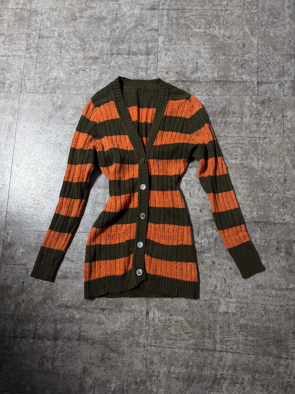 스트라이프 패턴 가디건 레이스 벨트 롬퍼 3pcs SET 상품이미지5