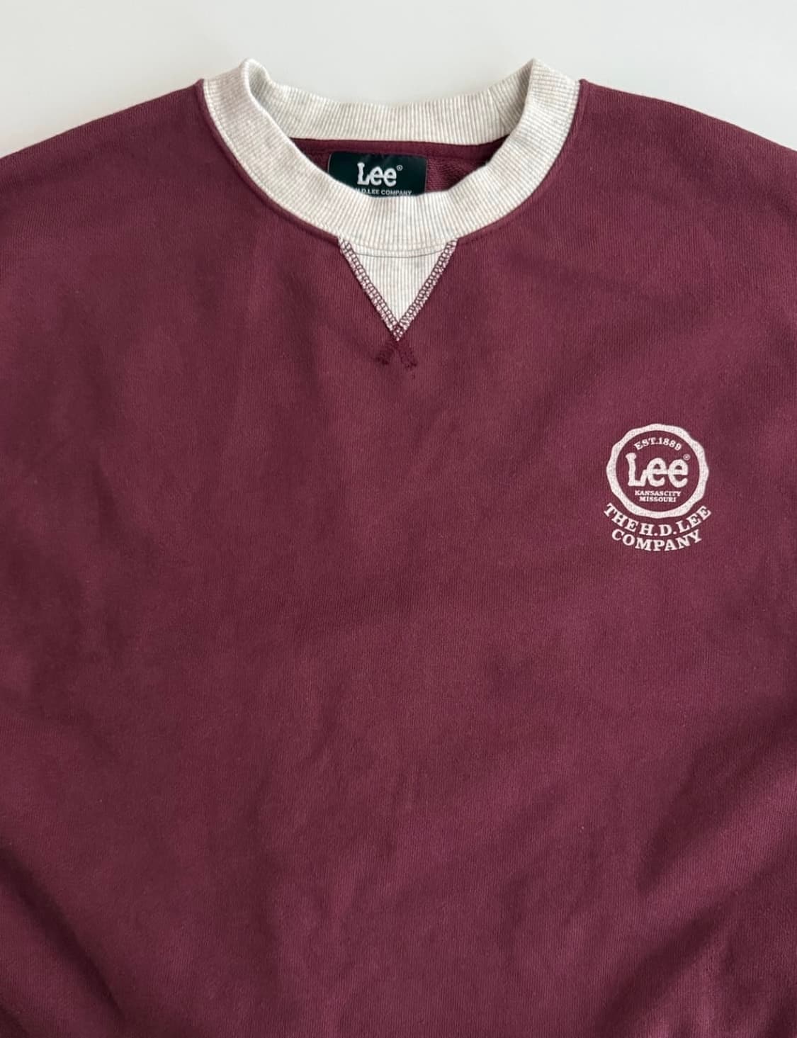Lee 맨투맨(버건디) M사이즈 상품이미지2