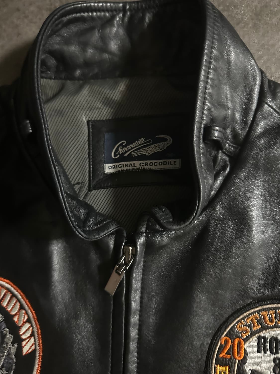 크로커다일 양가죽 바이커 자켓 상품이미지2