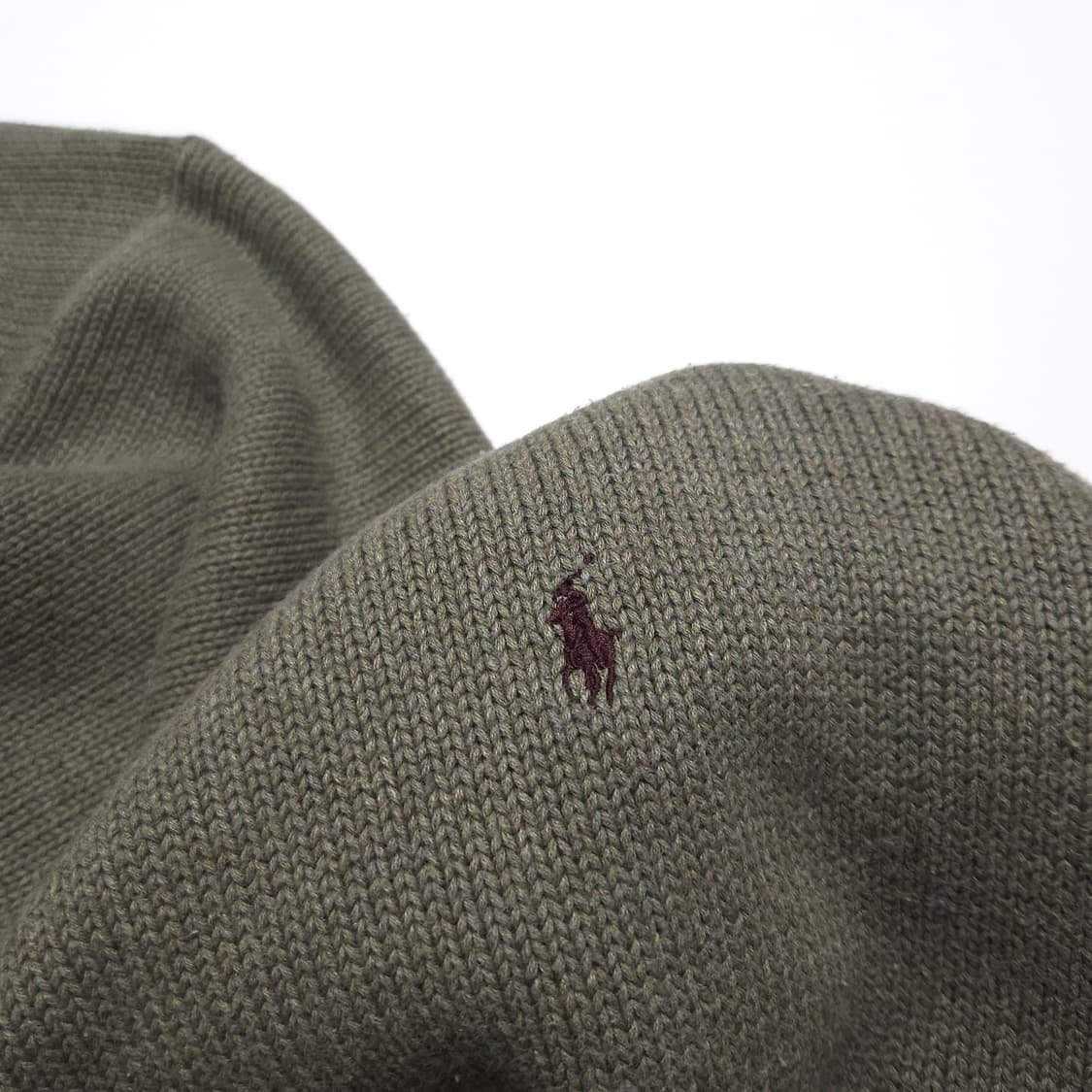 폴로 랄프로렌 00s 코튼 니트 스웨터 올리브 상품이미지4