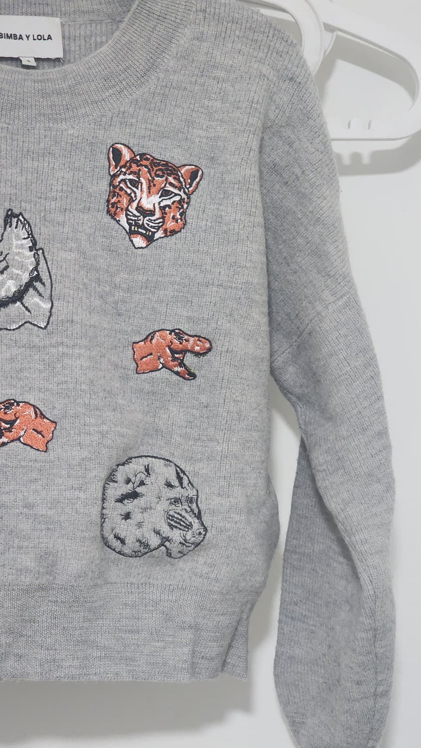 빔바이롤라 그레이 크롭 니트 S 상품이미지4