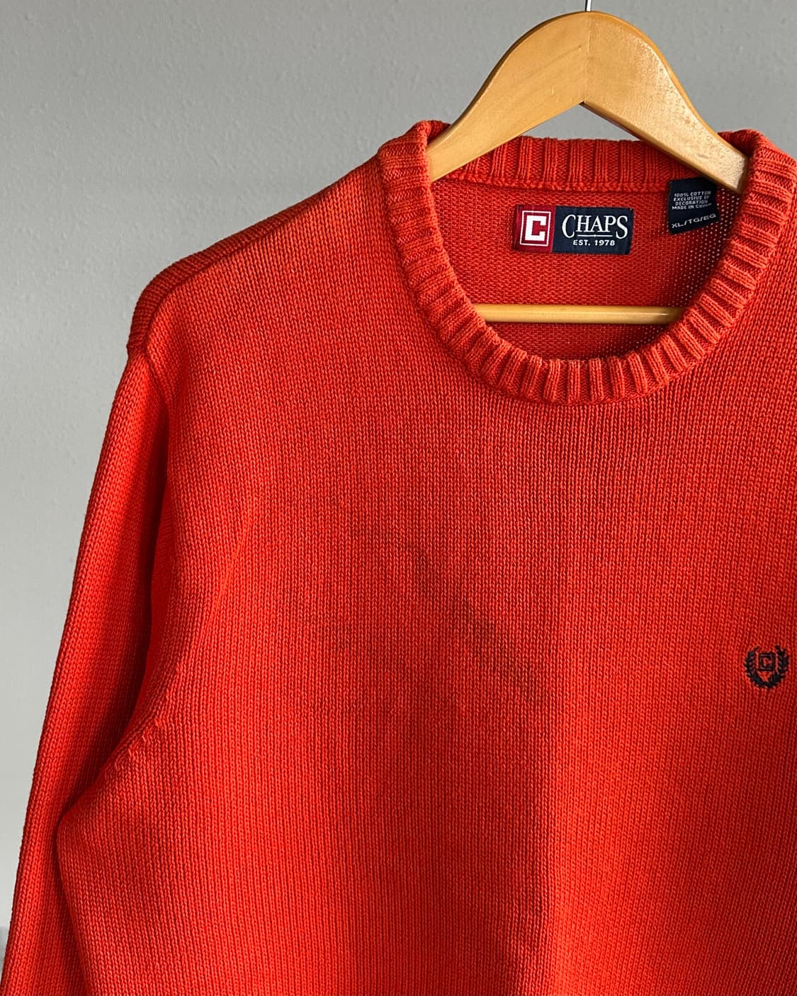 [XL]폴로 랄프로렌 챕스 오렌지 코튼 니트 상품이미지2