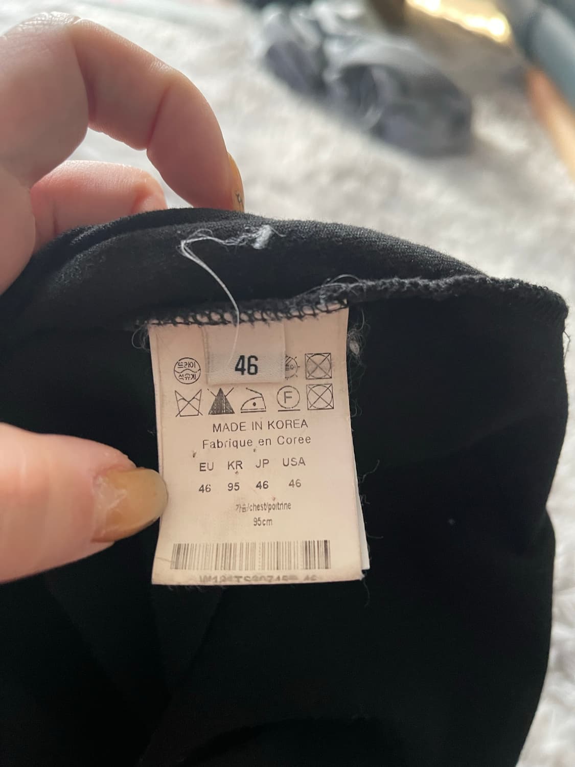 우영미 블랙 긴팔 티셔츠 46 상품이미지5