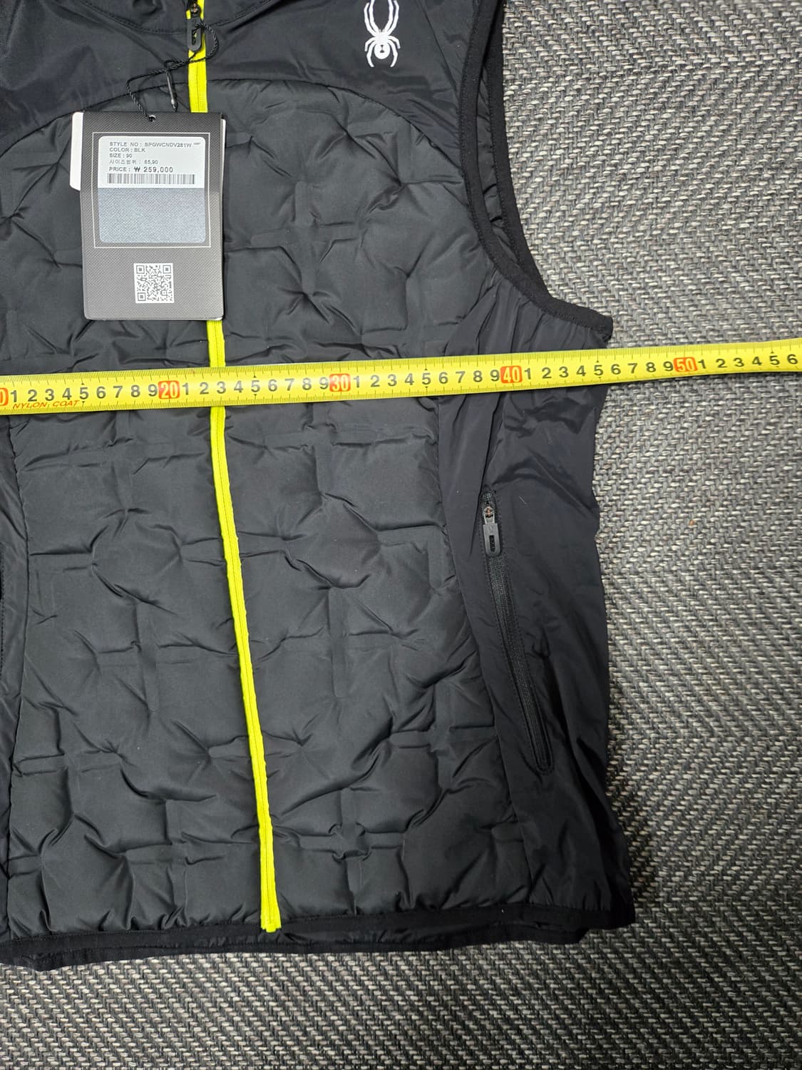 스파이더 구스다운 패딩 조끼 블랙 상품이미지5