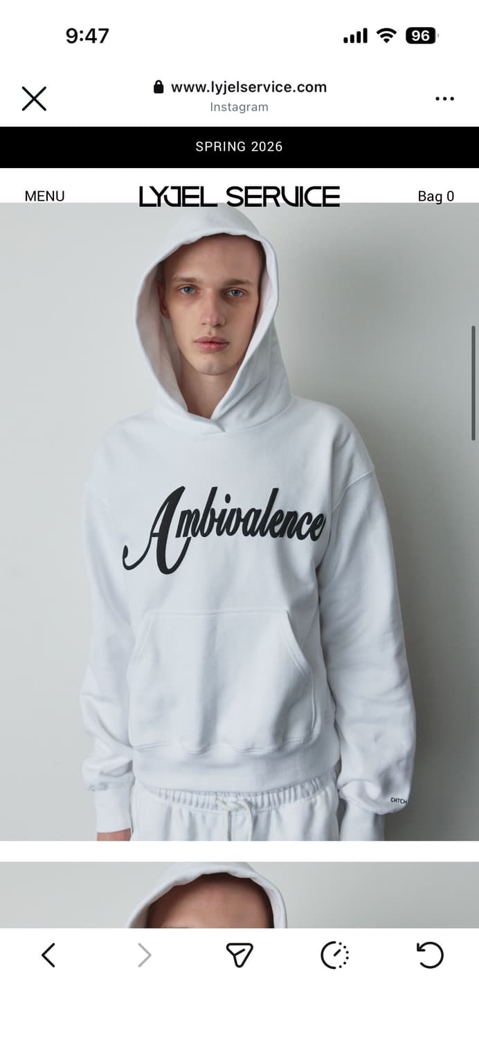 Lyjel service AMBIVALENCE HOODIE (WHITE) 상품이미지2