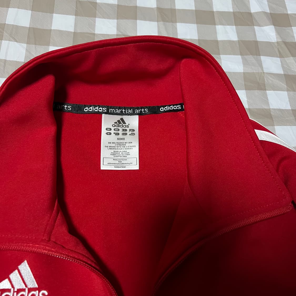 아디다스 마샬아츠 져지 레드 S 집업 삼선 트랙탑 Y2K 상품이미지2