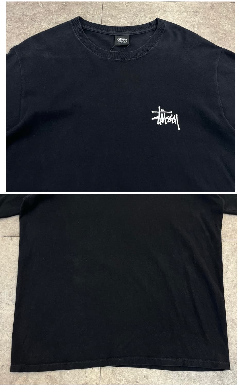 스투시 베이직 로고 반팔티 블랙 M #csz4126 상품이미지5