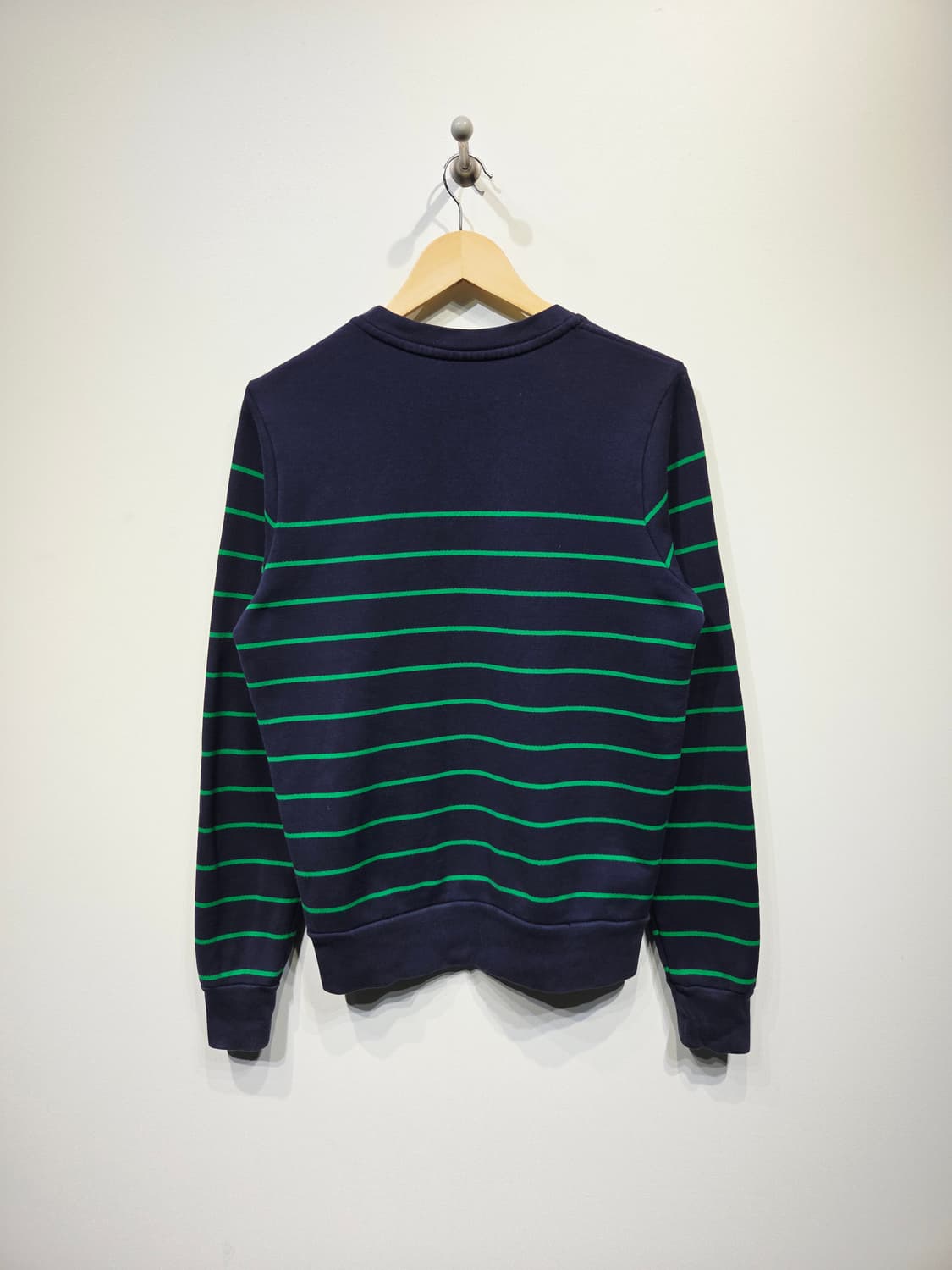 라코스테 네이비 그린 스트라이프 버튼 맨투맨 상품이미지6