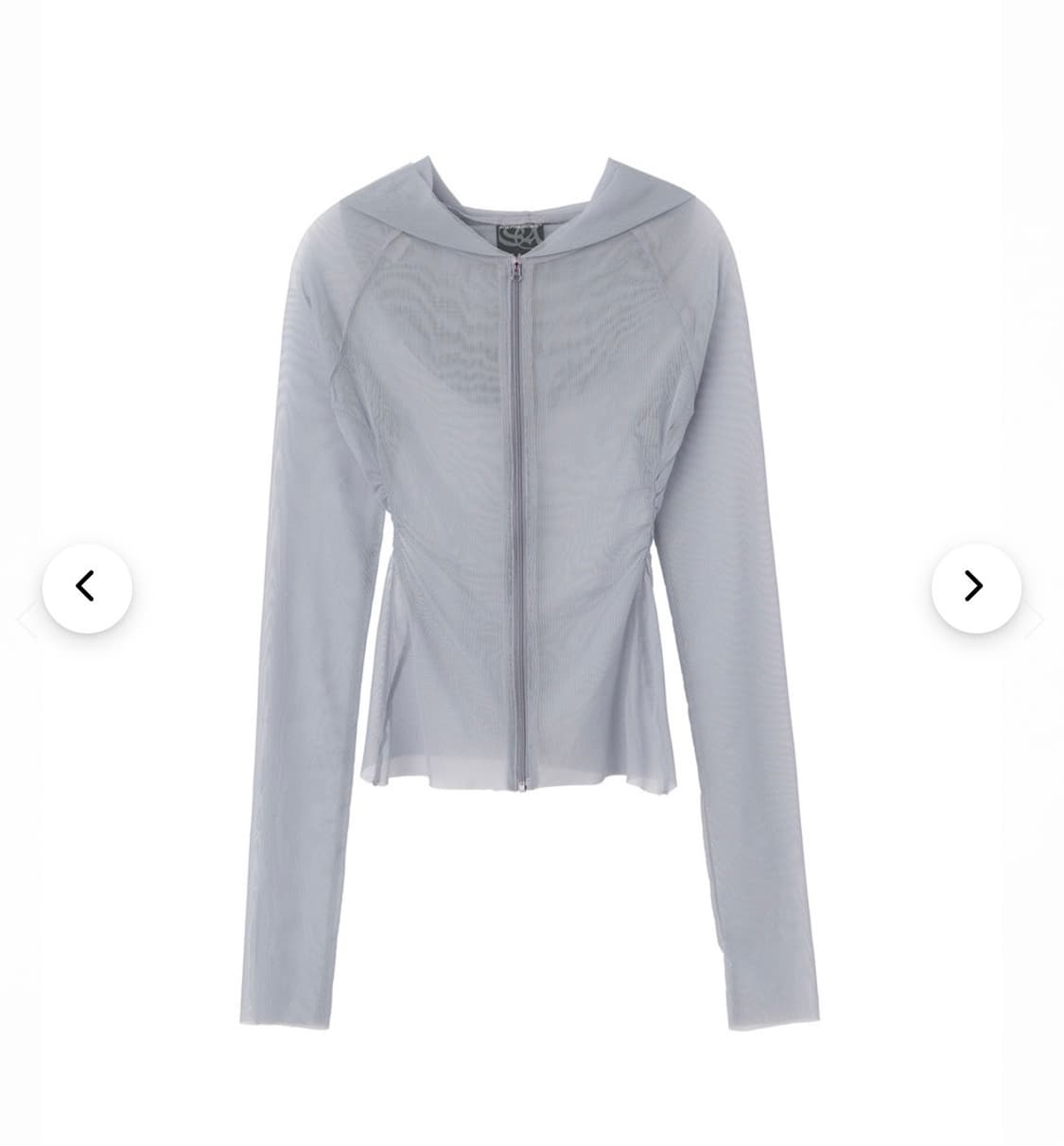 M)스컬프터 메쉬 셔링 집업 여름아우터 Mesh Shirring ice 상품이미지1