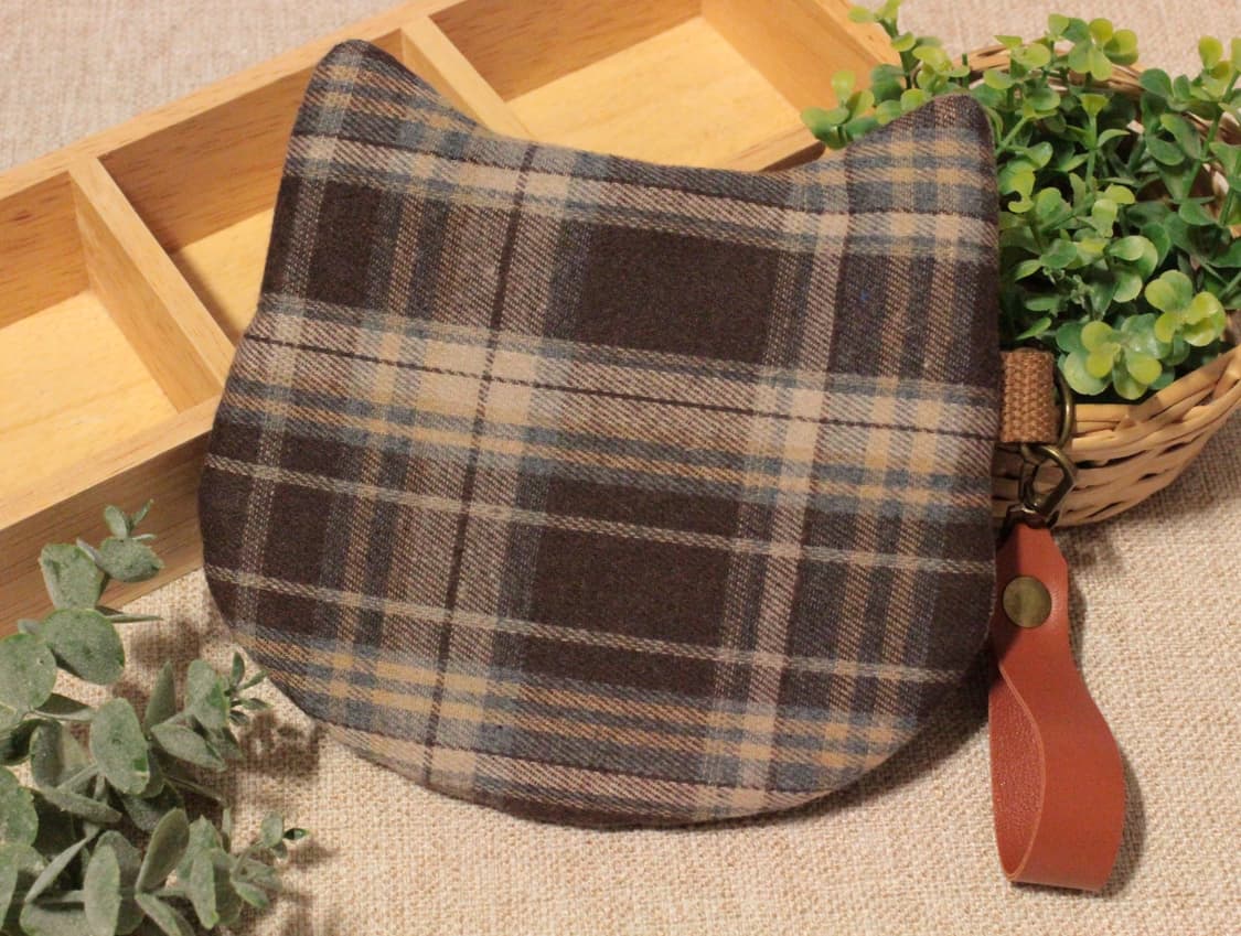 핸드메이드 스트랩 고양이 파우치 상품이미지5