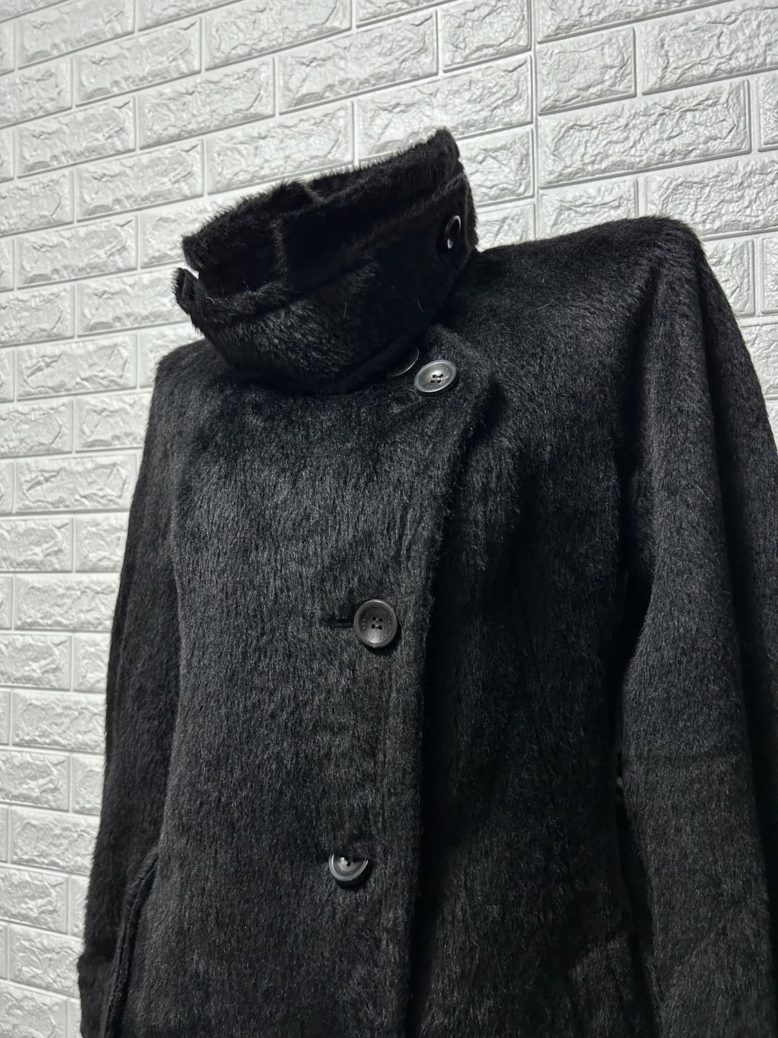 시스템 알파카 하이넥 코트 상품이미지2