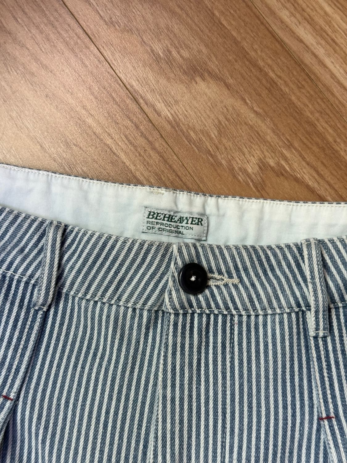 비헤비어 USED HEMMED MIL PANTS 히코리 팬츠 상품이미지3