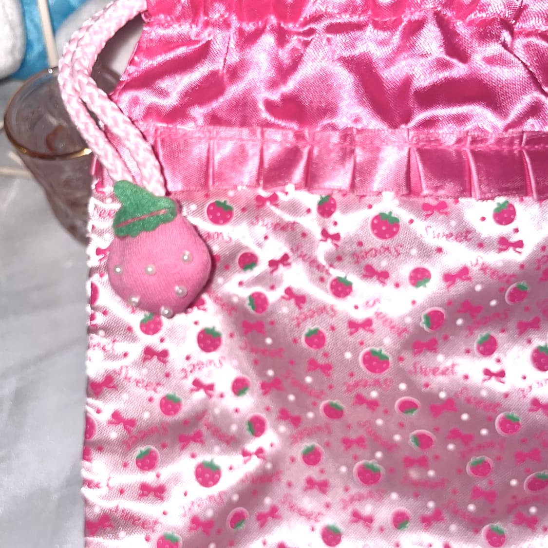 고전 딸기 복조리 파우치 상품이미지2