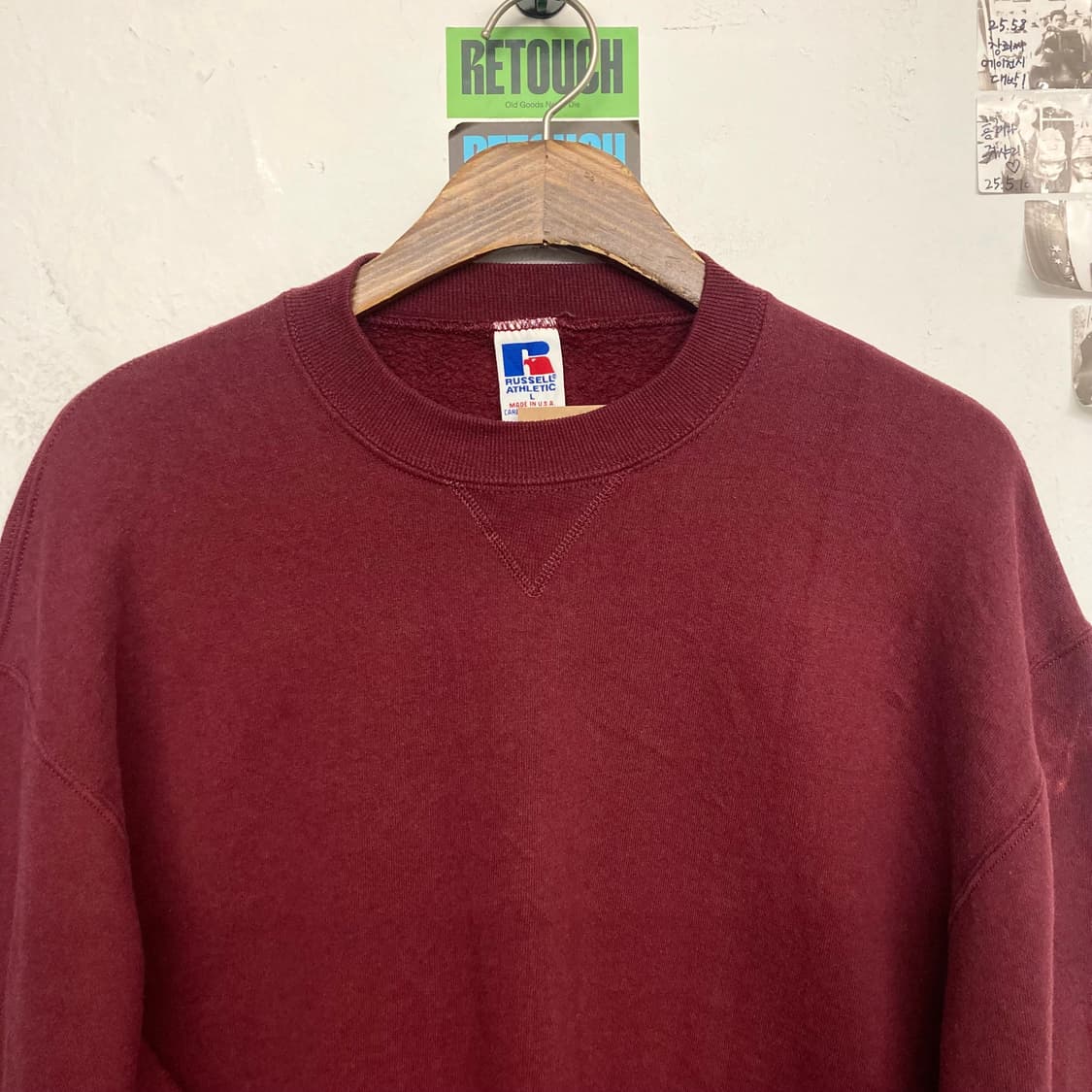 90‘s USA 러셀 맨투맨 ‘버건디‘ 상품이미지2