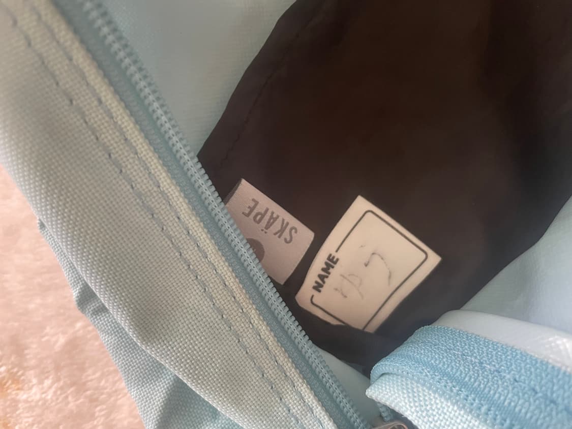 모리걸 빈티지 핀터레스트 도트 리본 백팩 🎀🩵🤍 상품이미지6