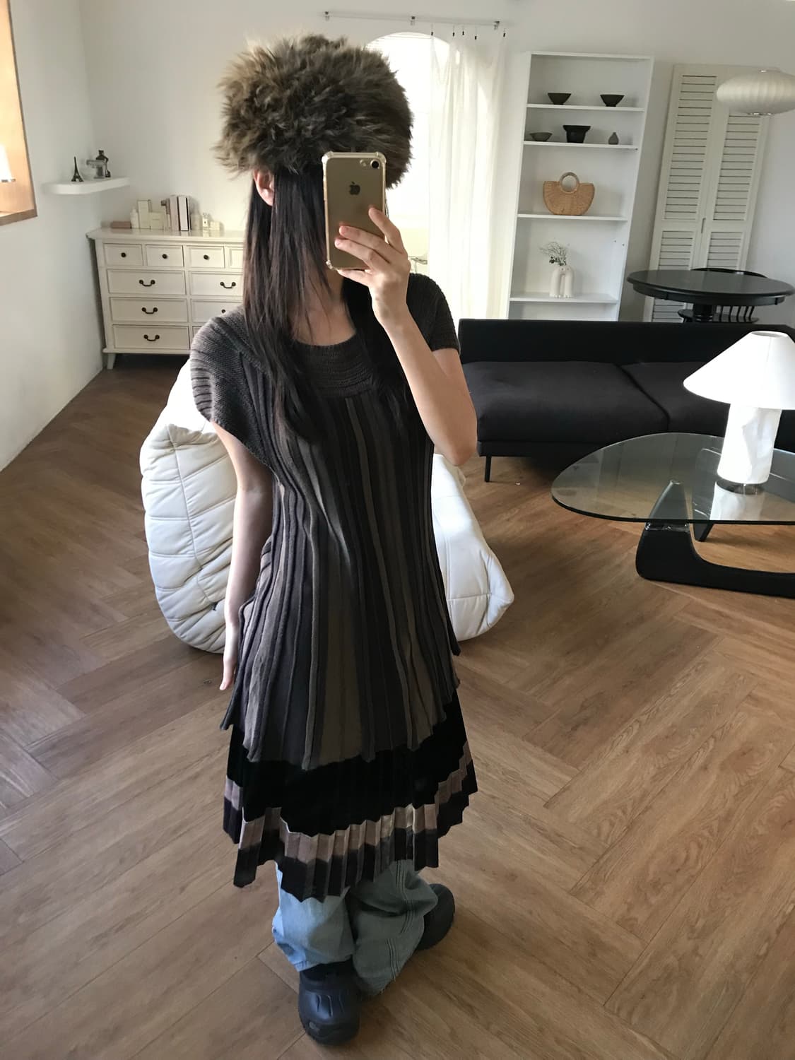 vintage knit one-piece 상품이미지5