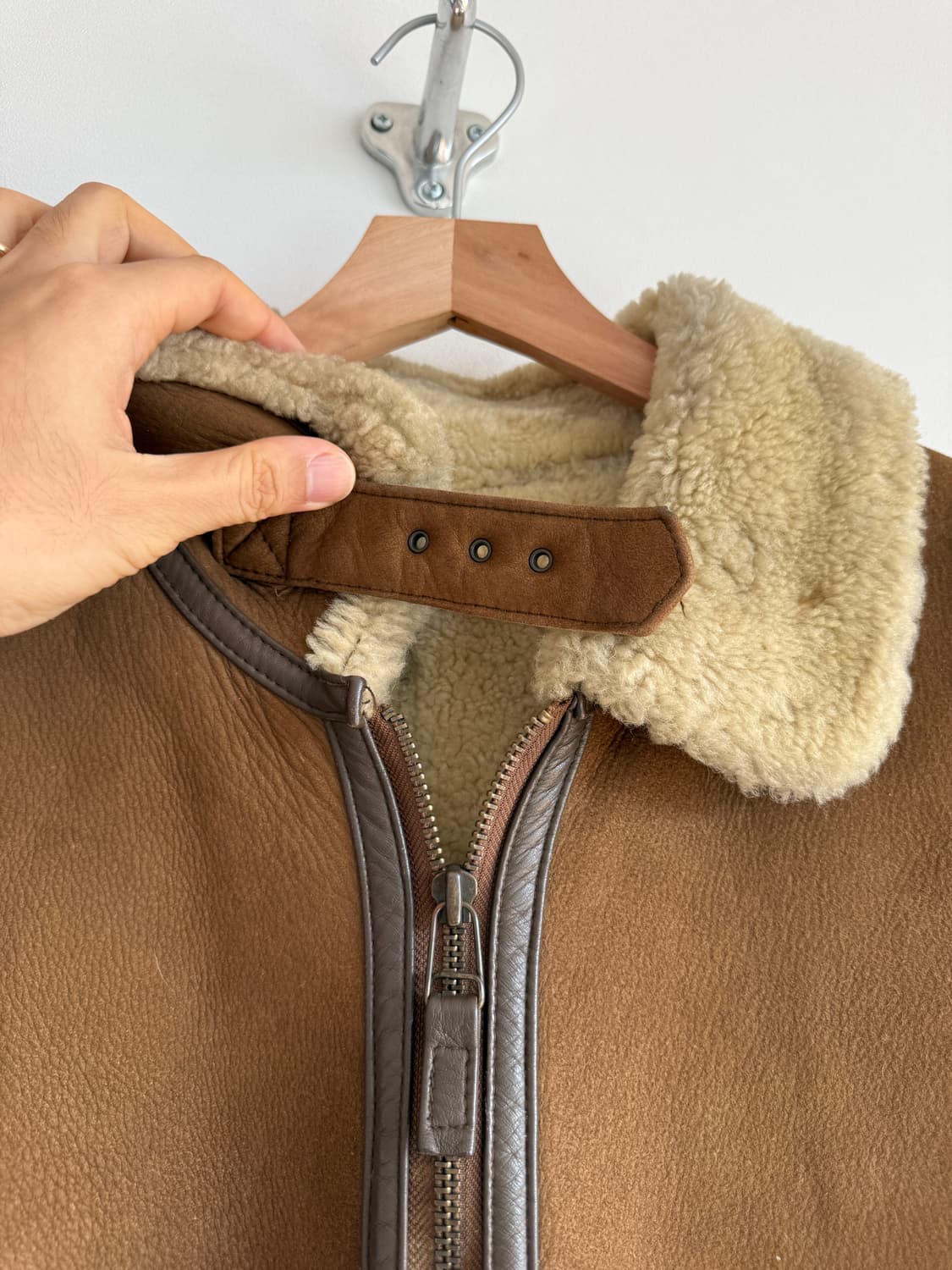 Mario Grande 리얼 레더 양털 무스탕 상품이미지3