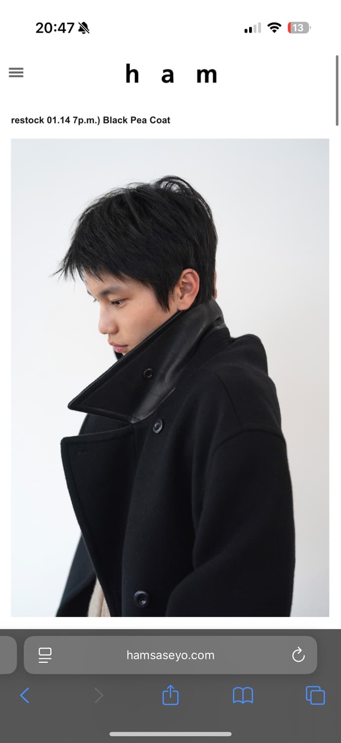 구매글) ham 함사세요 피코트 블랙 2사즈 삽니다 상품이미지1