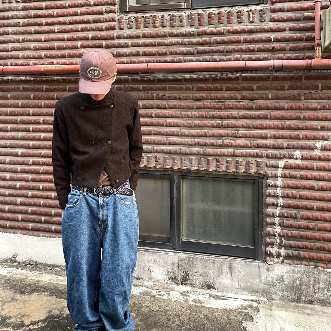 80s 서독제 더블 브레스티드 울 혼방 자켓 상품이미지1