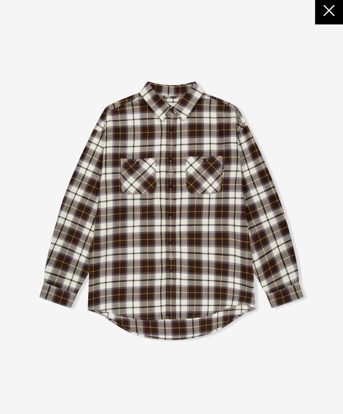 예스아이씨 Plop Check Shirt Brown 상품이미지1