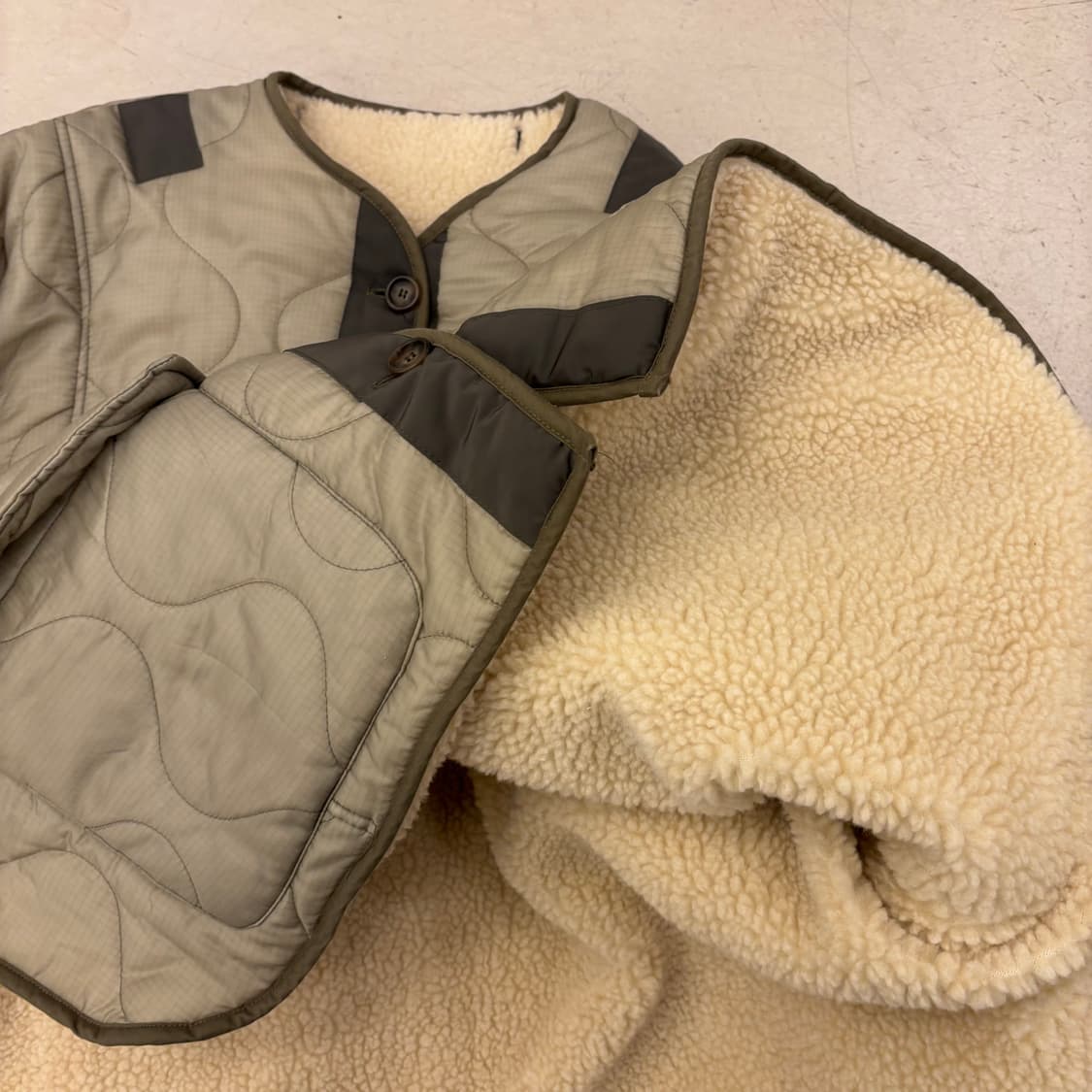 빈티지 양털 누빔 깔깔이 자켓 상품이미지3