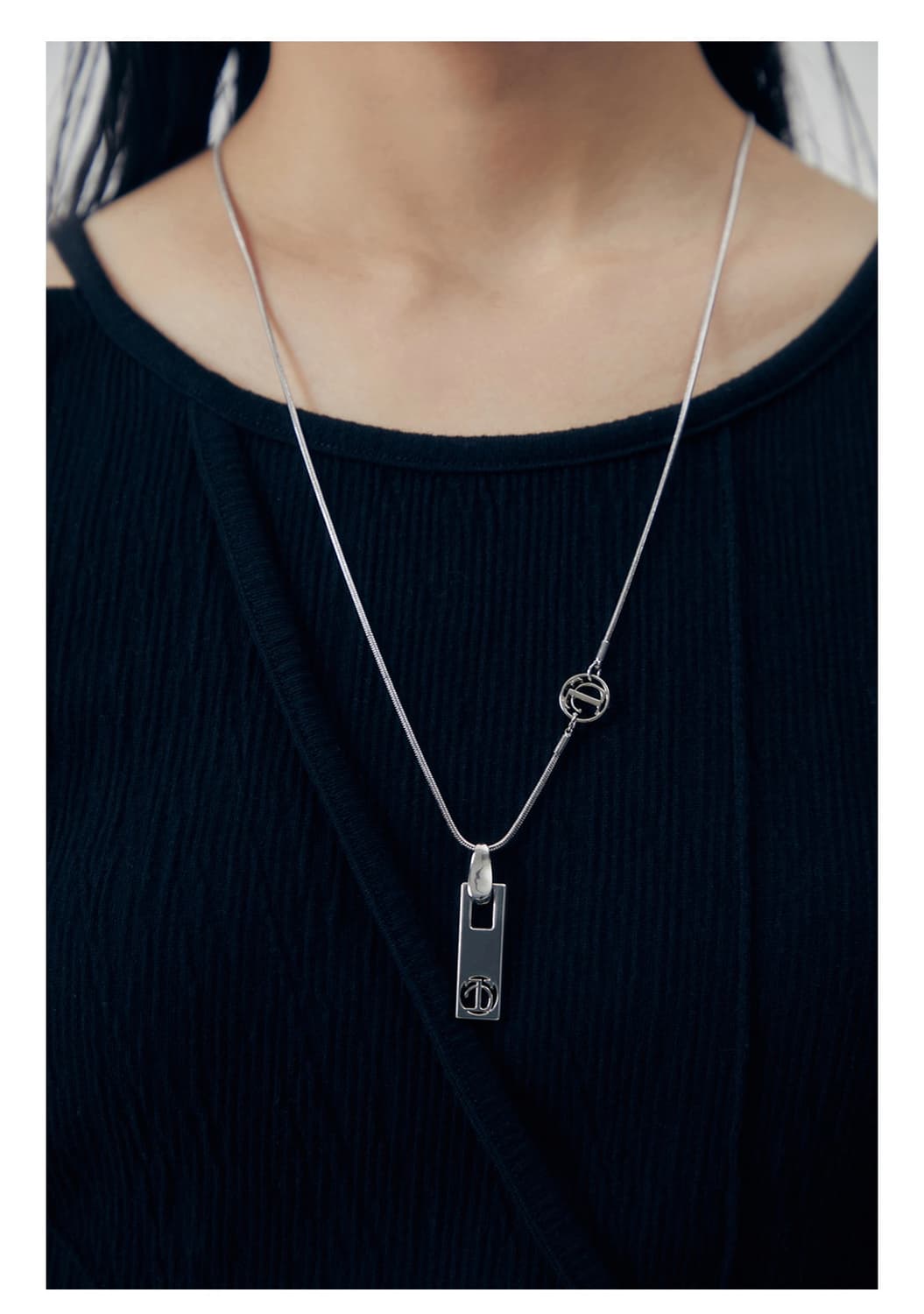 트리밍버드 더블 참 목걸이 상품이미지1