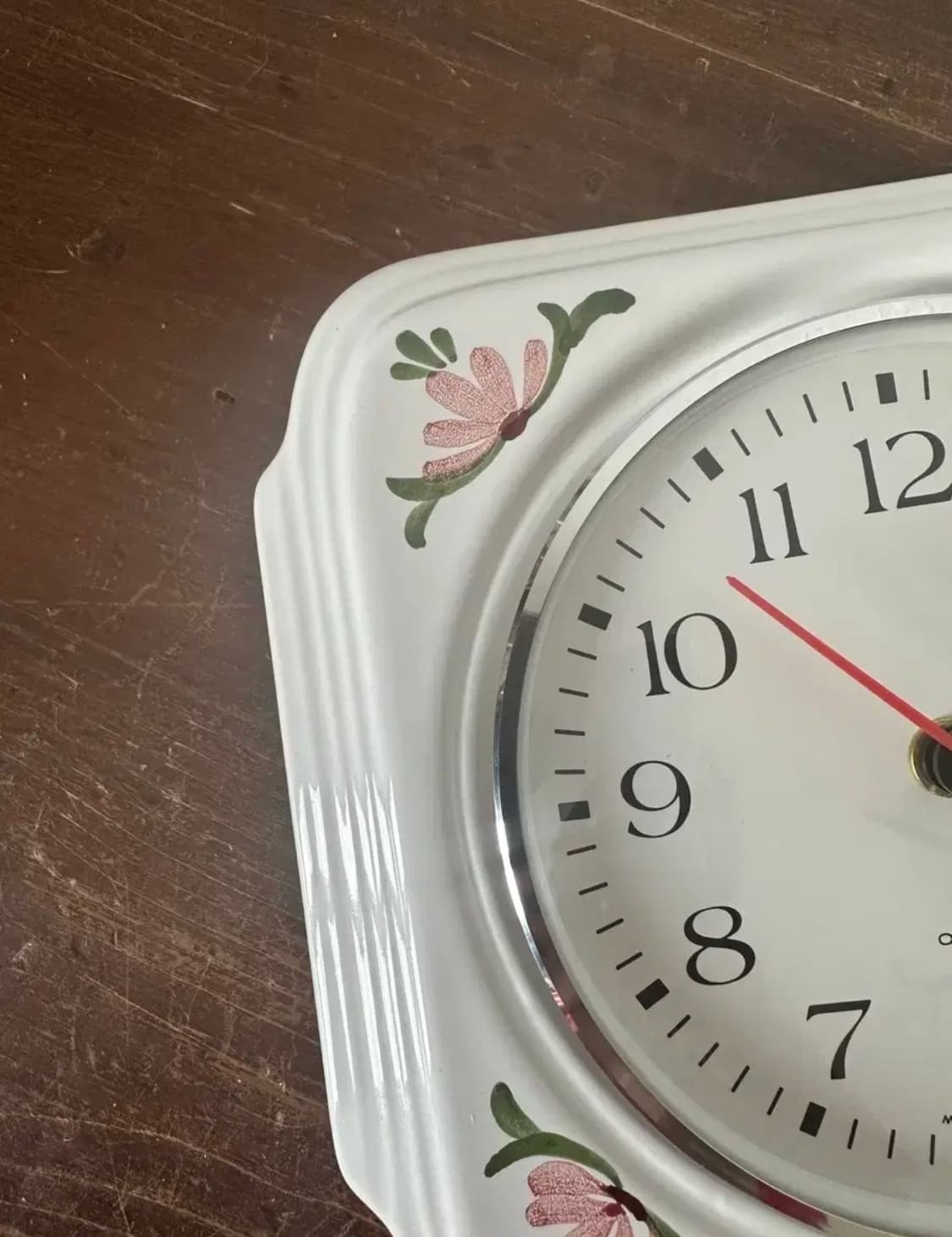 독일)빈티지 플라워 도자기 벽시계 상품이미지2