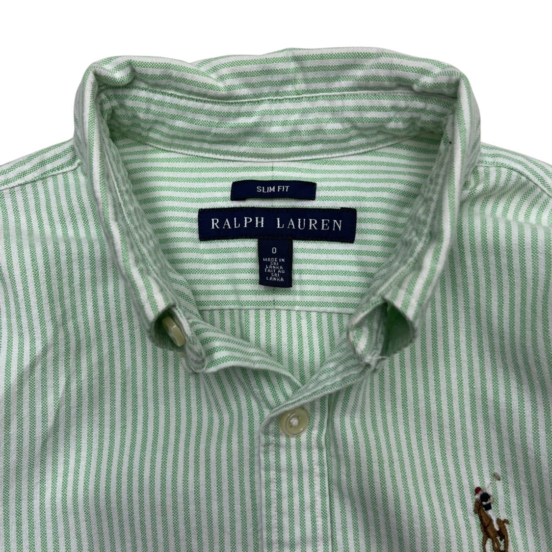 폴로 랄프로렌 옥스포드 그린 단가라 셔츠 0 상품이미지5
