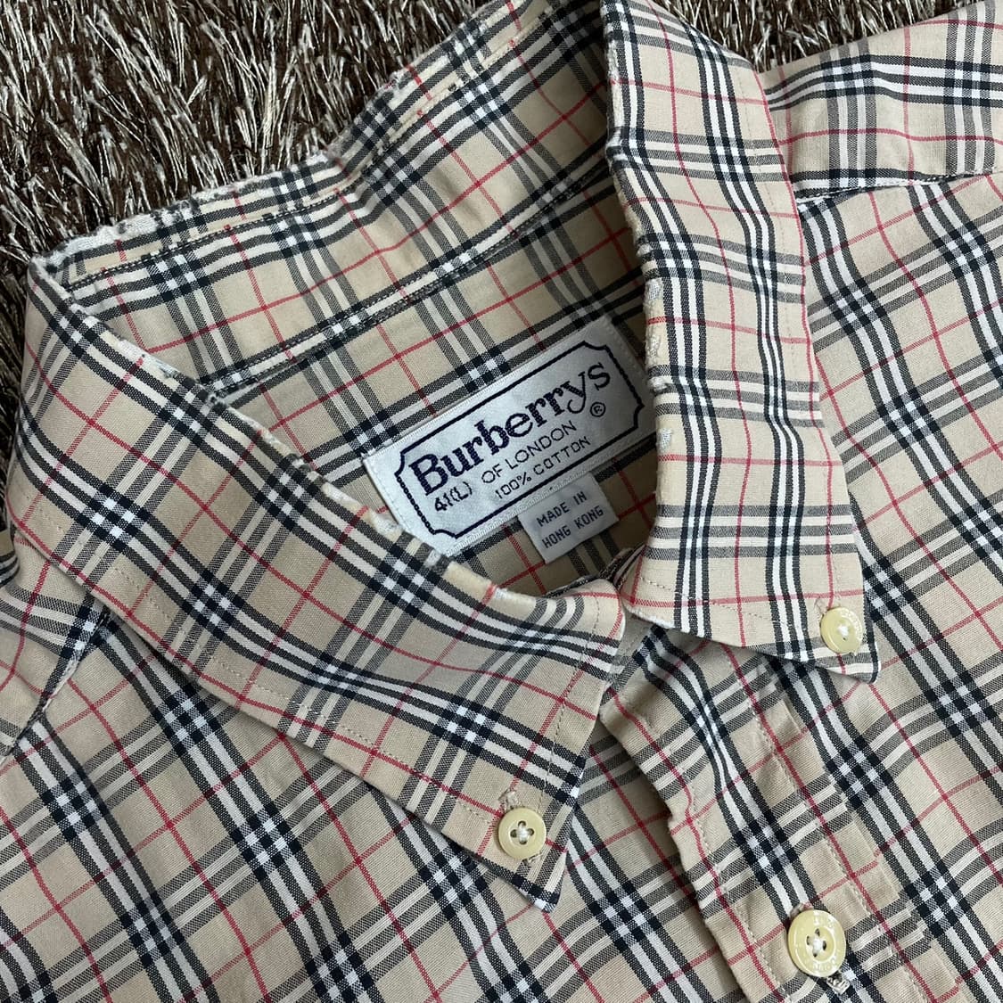 버버리 Burberry 90s 노바체크 포켓 반팔셔츠 L (41) 상품이미지2