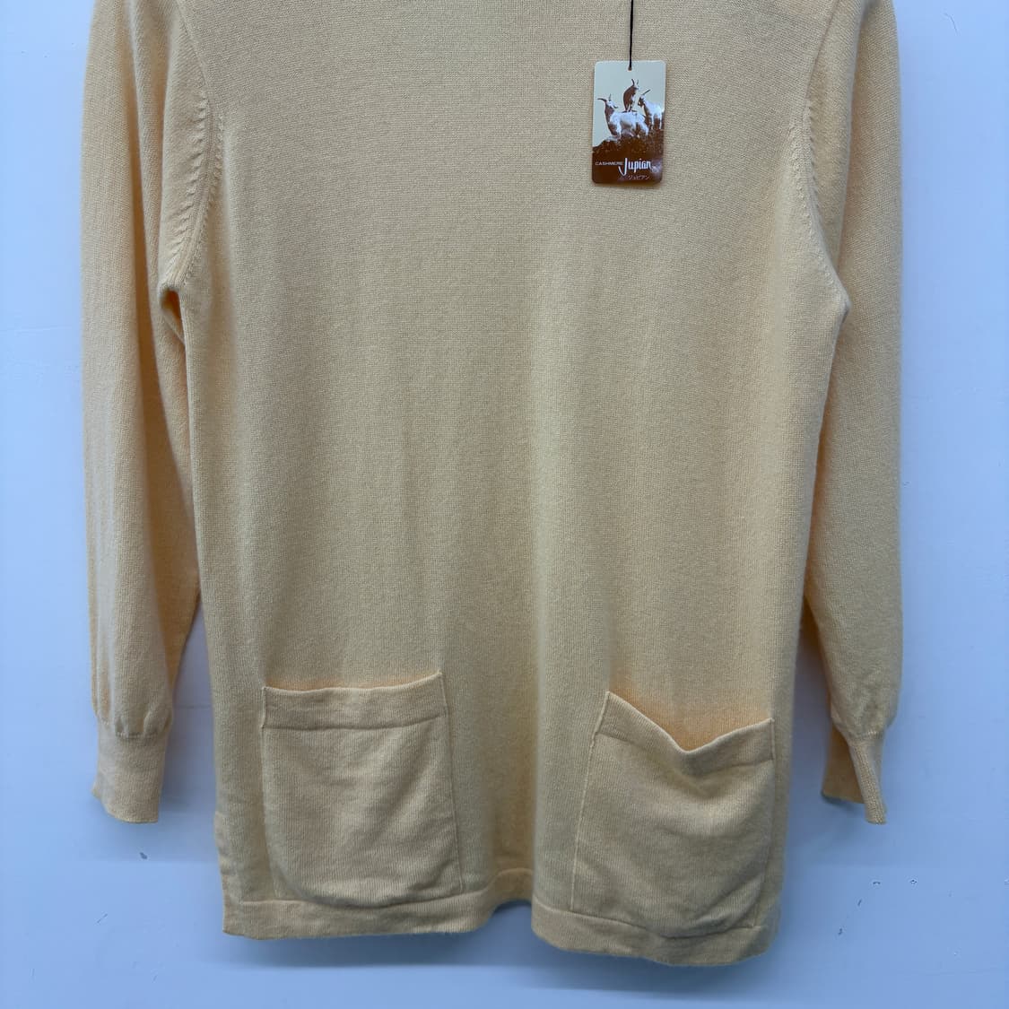 Jupian 캐시미어 풀오버 니트 옐로우 여성 XL 상품이미지2