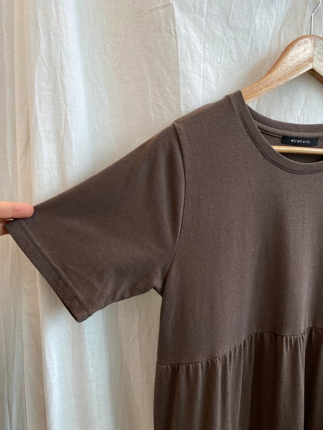 MUMU&CO 브라운 반팔원피스(M) 상품이미지6