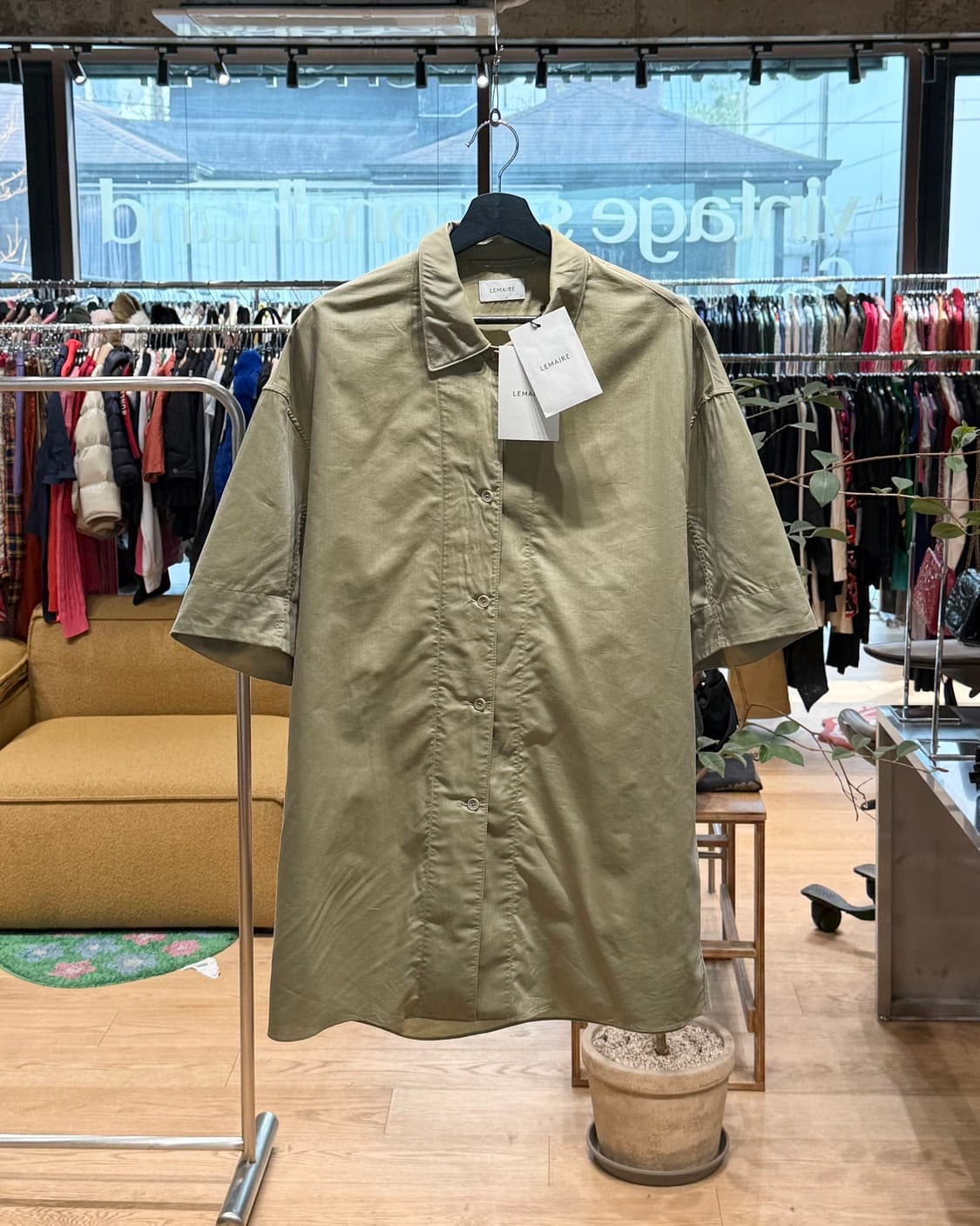 르메르 그린 컨버터블 포플린 하프 셔츠  상품이미지1