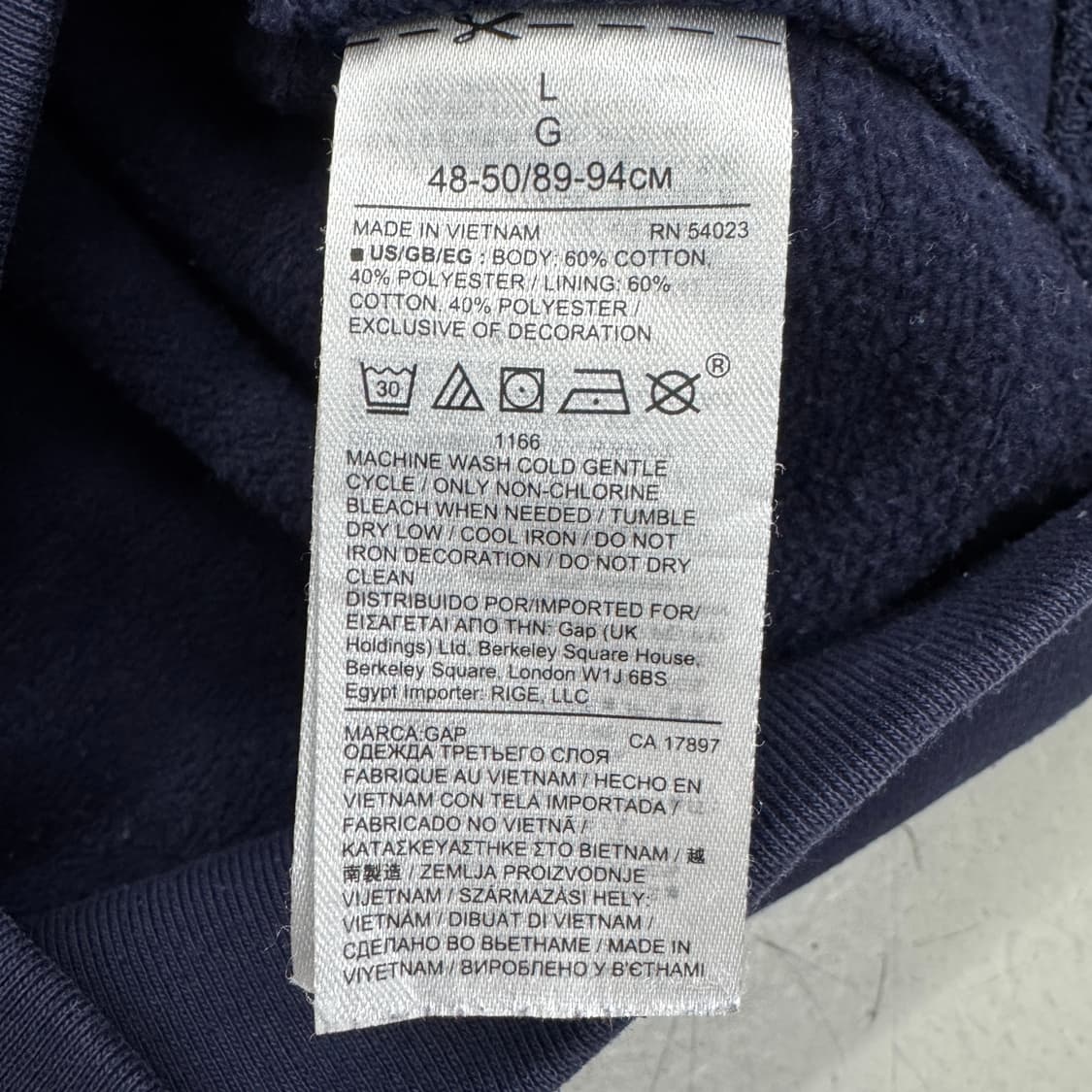 갭 Y2K 빅로고 후드티 네이비 상품이미지5