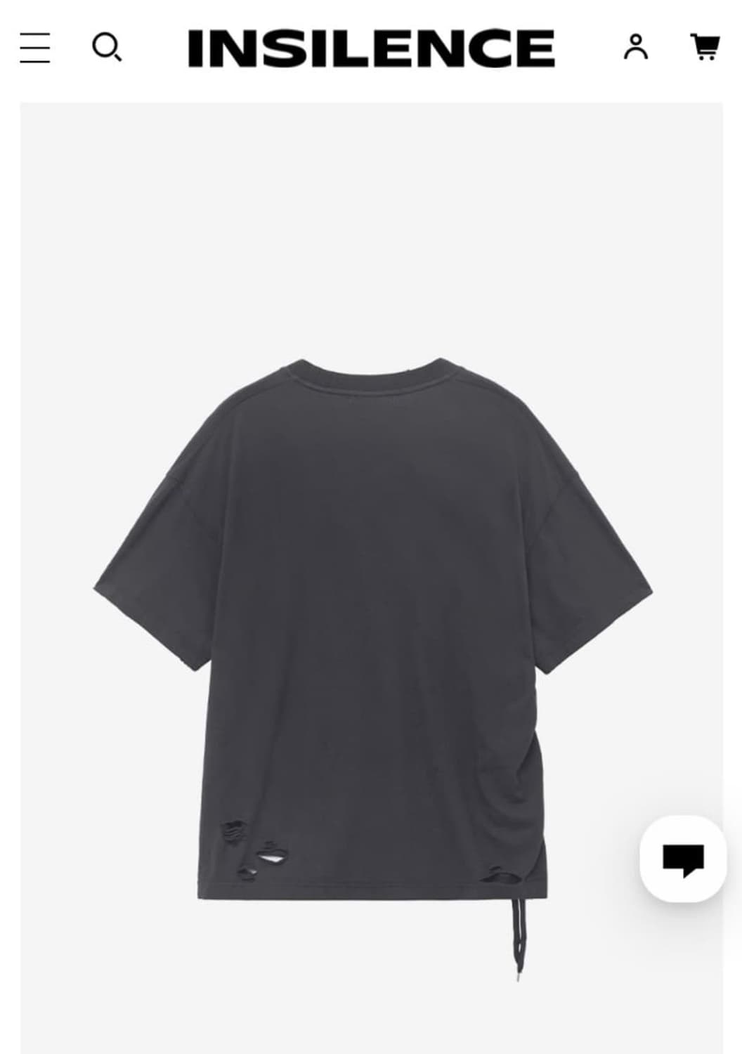 인사일런스 우먼 그래픽 티셔츠 상품이미지2