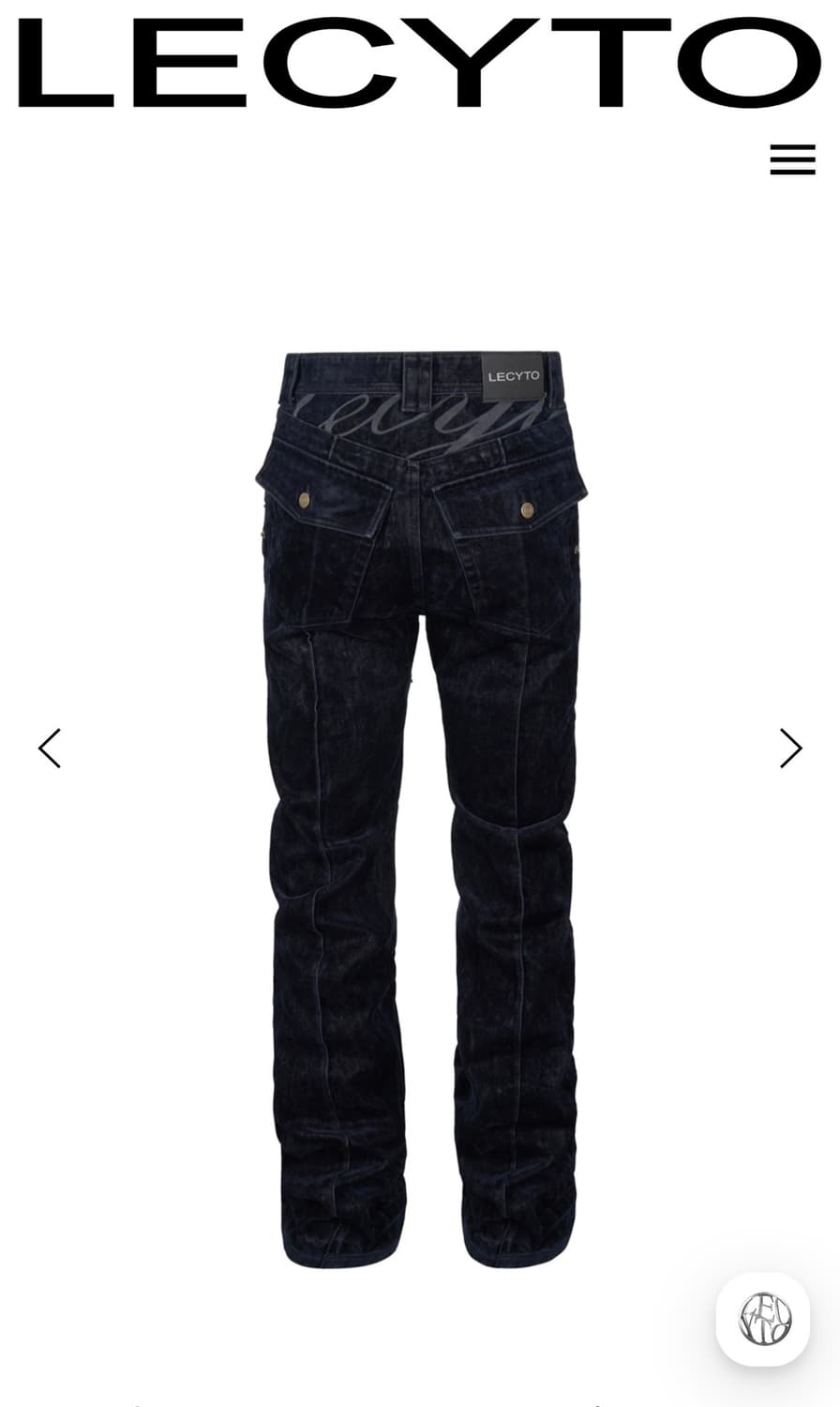 Lecyto Transform Velvet Denim Pants blue 상품이미지4