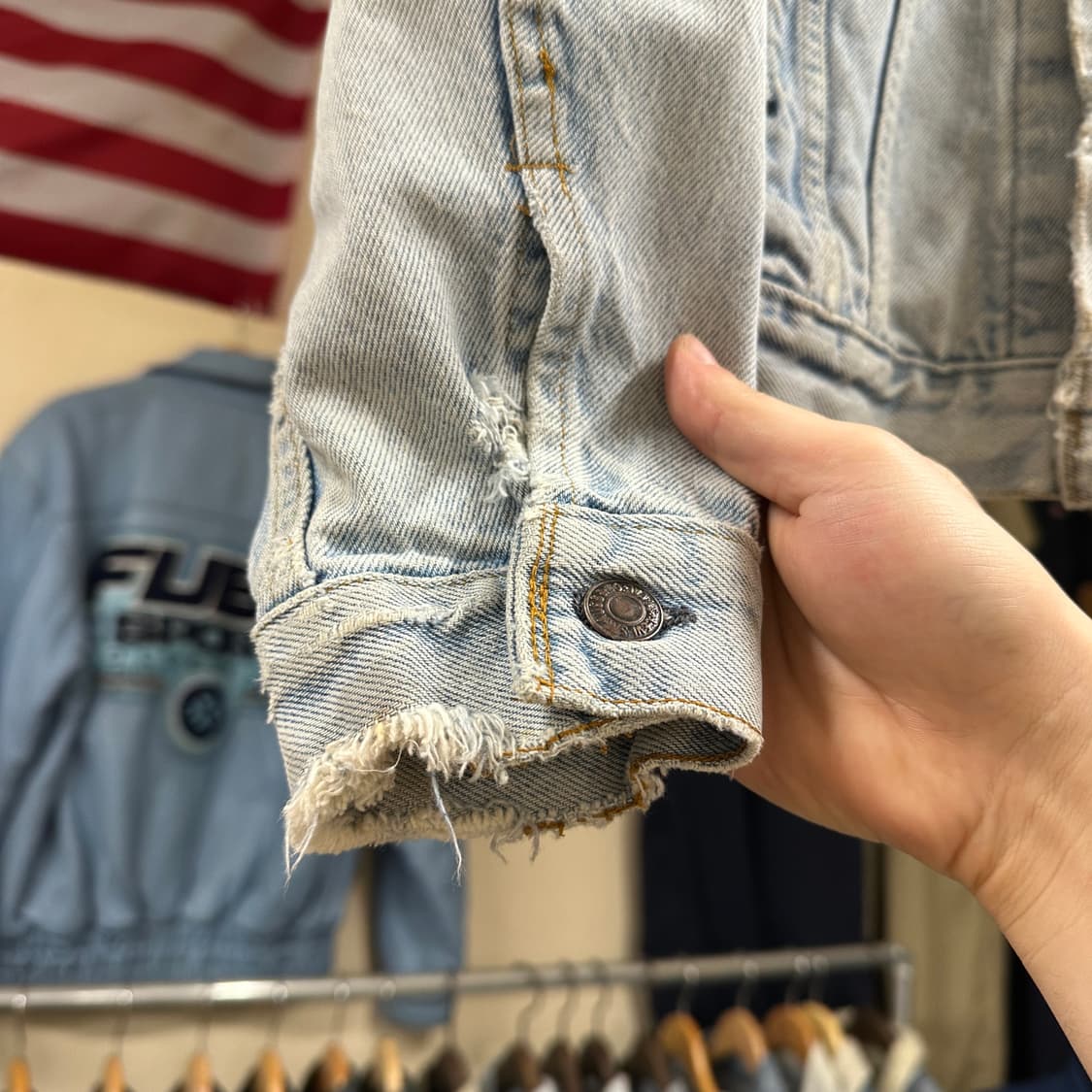 80s USA 리바이스 70505 데님 트러커 상품이미지5