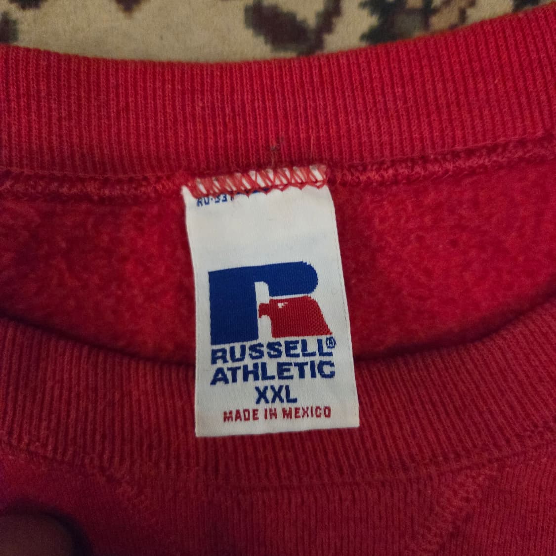 90s 빈티지 러셀 스웻셔츠 레드 XXL 상품이미지5
