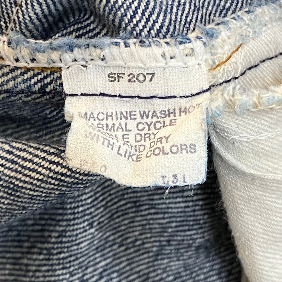 80s 리바이스 517 오렌지탭 데미지 부츠컷 데님팬츠  상품이미지5