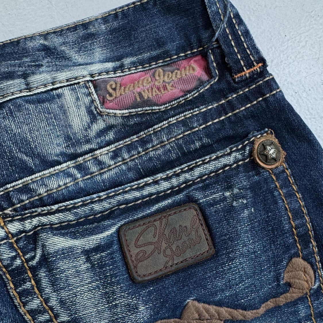 새깅 워싱 빈티지 데님팬츠 상품이미지7