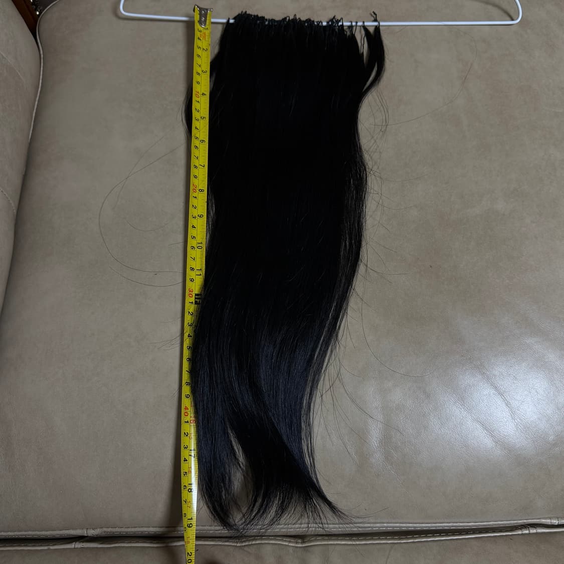 노팁 붙임머리 #1호(블랙) 18인치 인모 한팩 상품이미지1