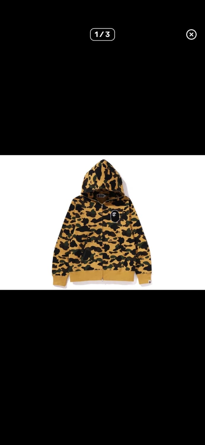 Bape 1st camo 베이프 황계 풀후드 집업 상품이미지1