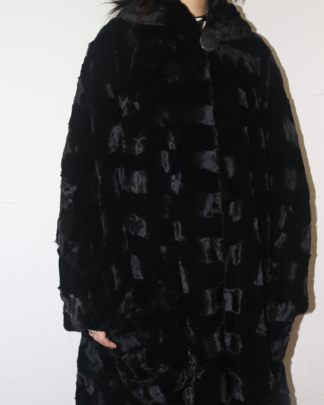 펜디 90AW 오닉스 패치워크 라이닝 퍼 코트 상품이미지3