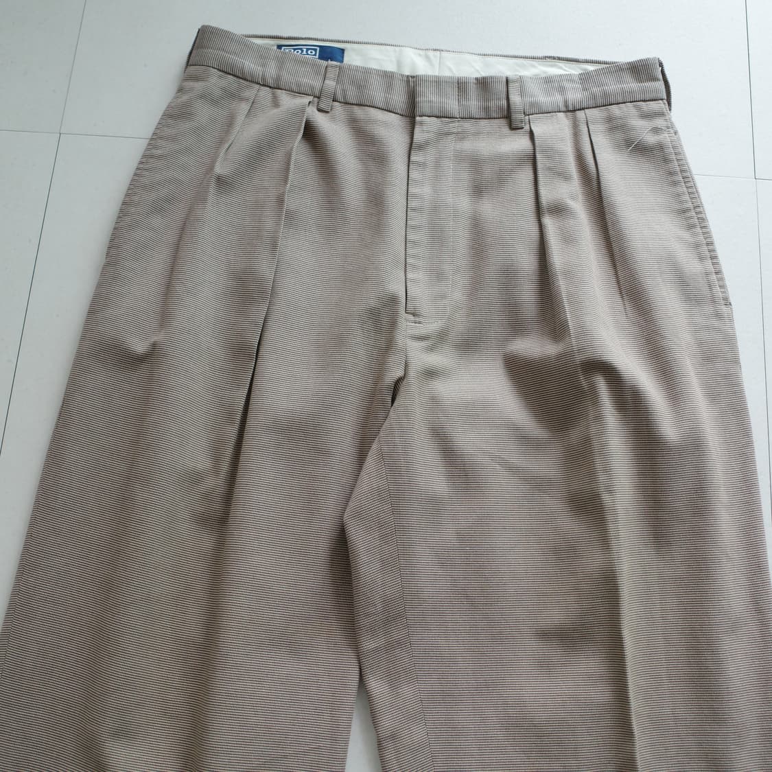 90s 폴로 랄프로렌 잔체크 투턱 슬랙스 팬츠 34 상품이미지2