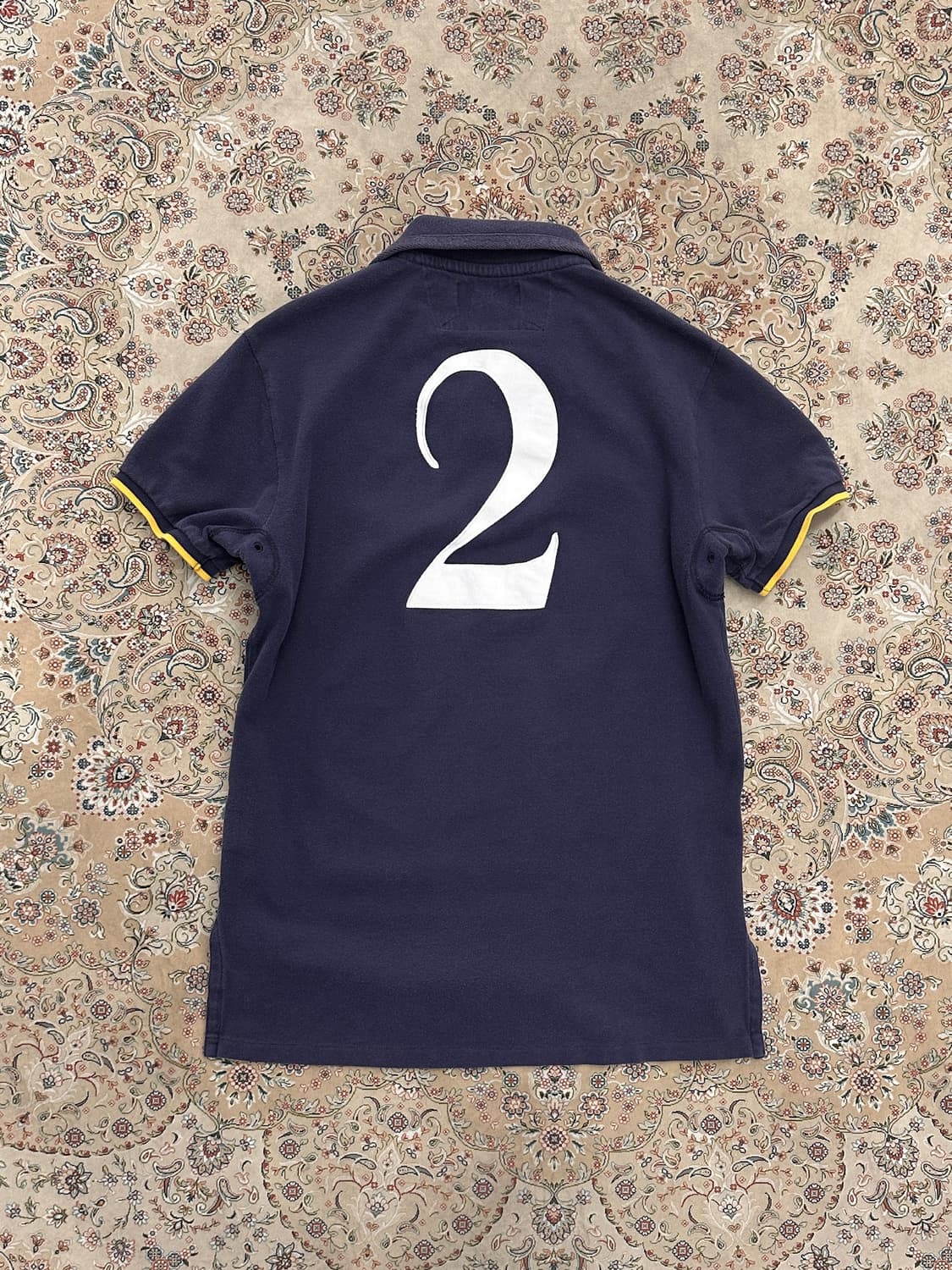 폴로 랄프로렌 네이비/골드 빅포니 럭비 카라티  상품이미지2