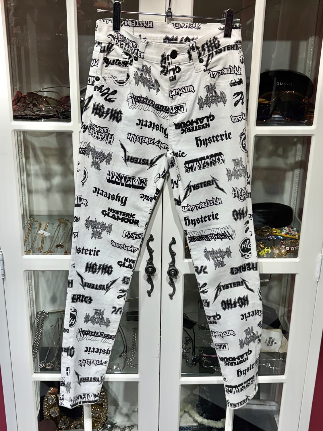 hysteric glamour 히스테릭 글래머 로고 패턴 스키니 팬츠 상품이미지1