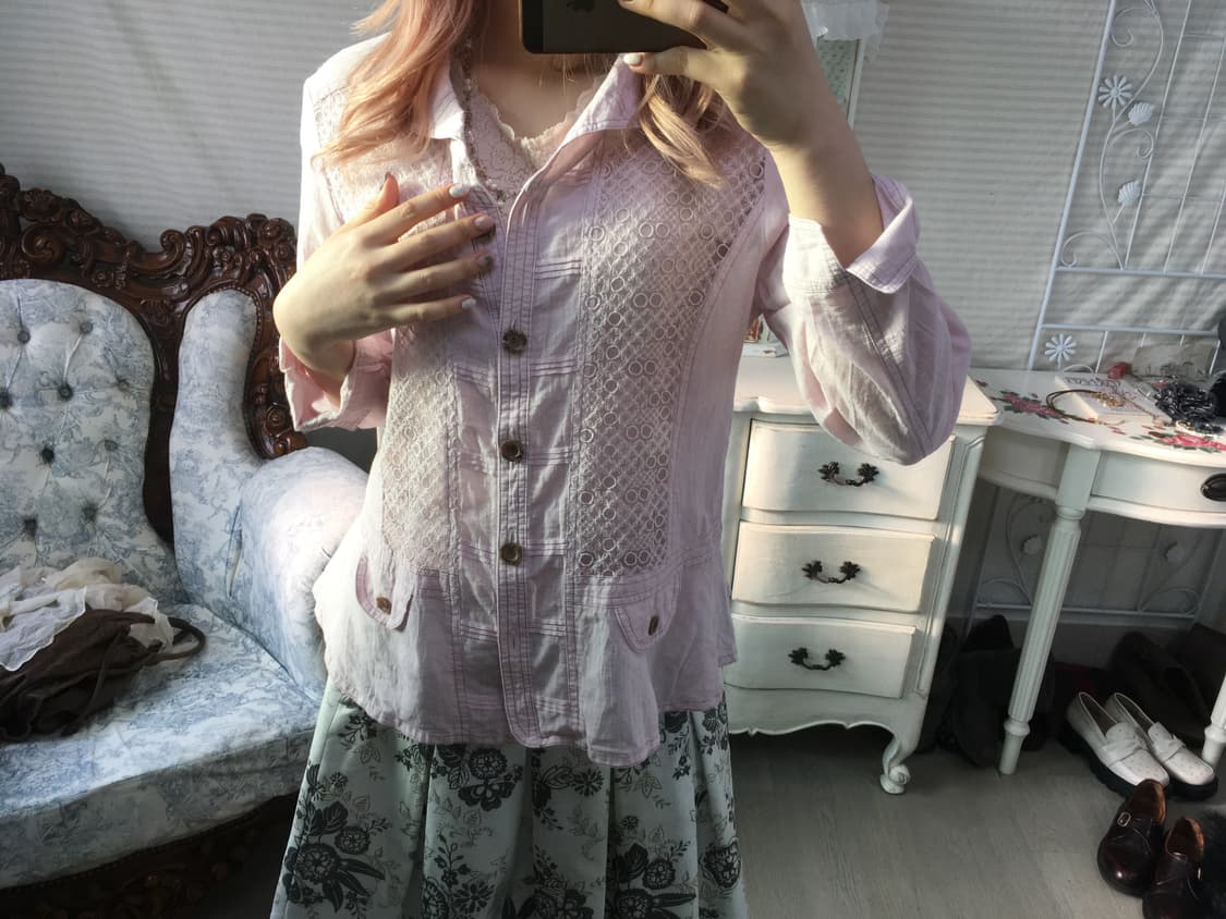 jpn vintage lavender pink oriental jacke 상품이미지7