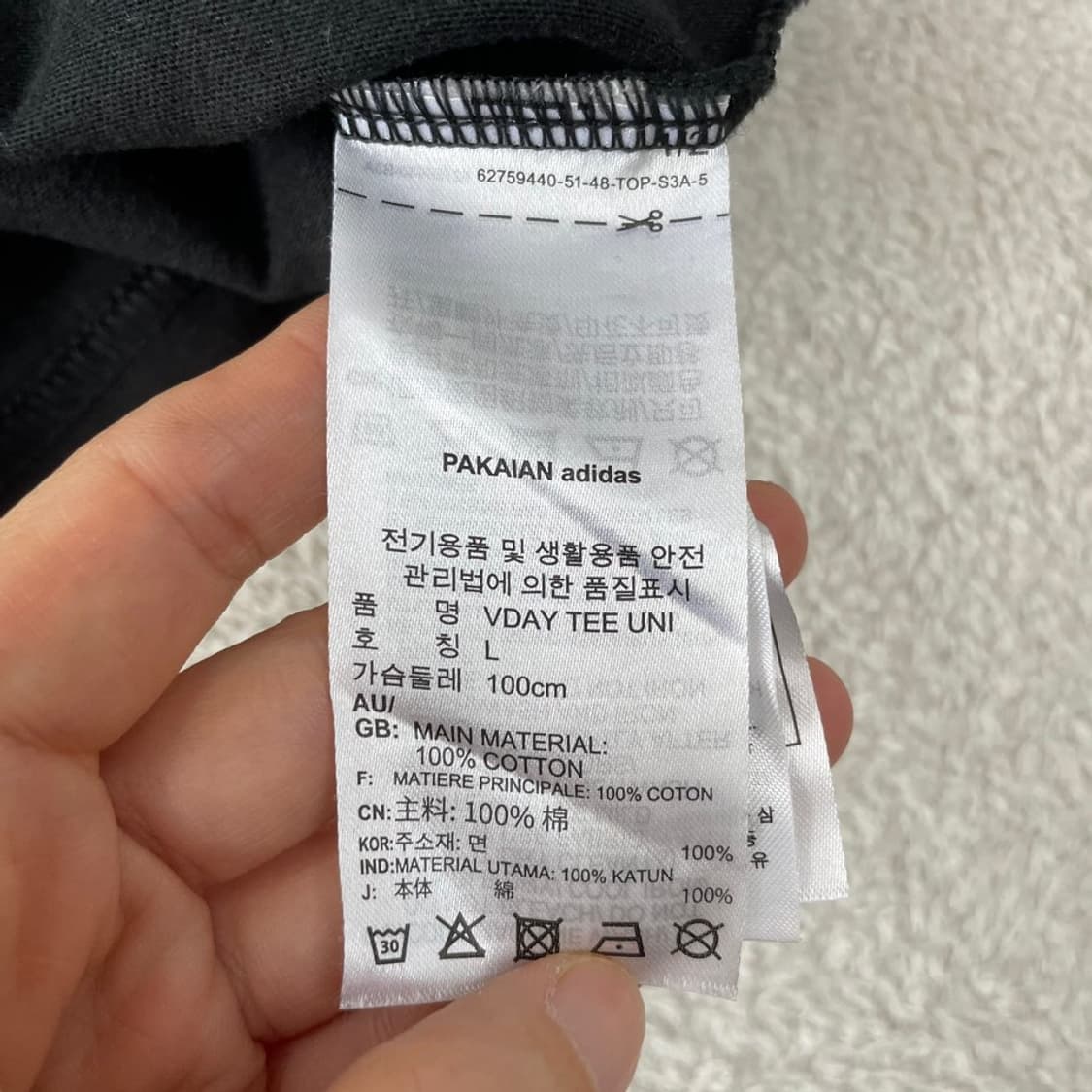 L 아디다스 라커 블랙 반팔티 100 상품이미지6