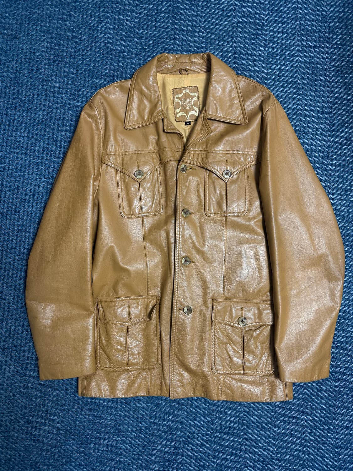 독일 리얼 레더 카멜 브라운 자켓 상품이미지1