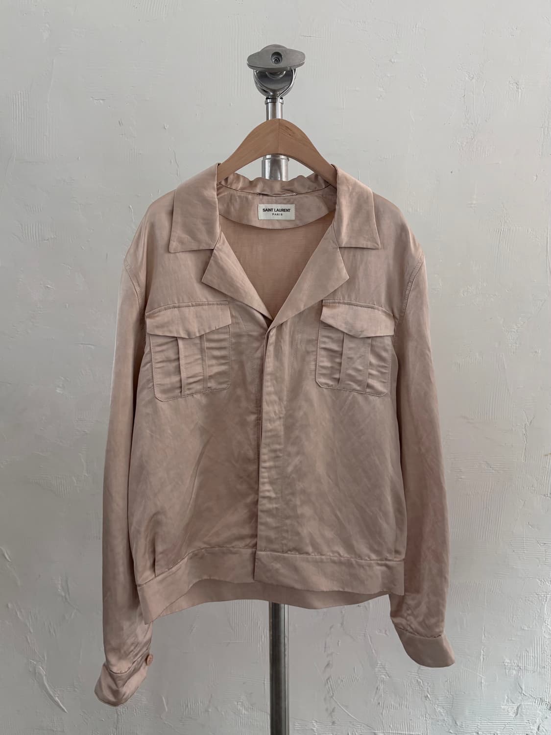 Saint Laurent 생로랑 플람메 새틴 밀리터리 자켓 상품이미지1